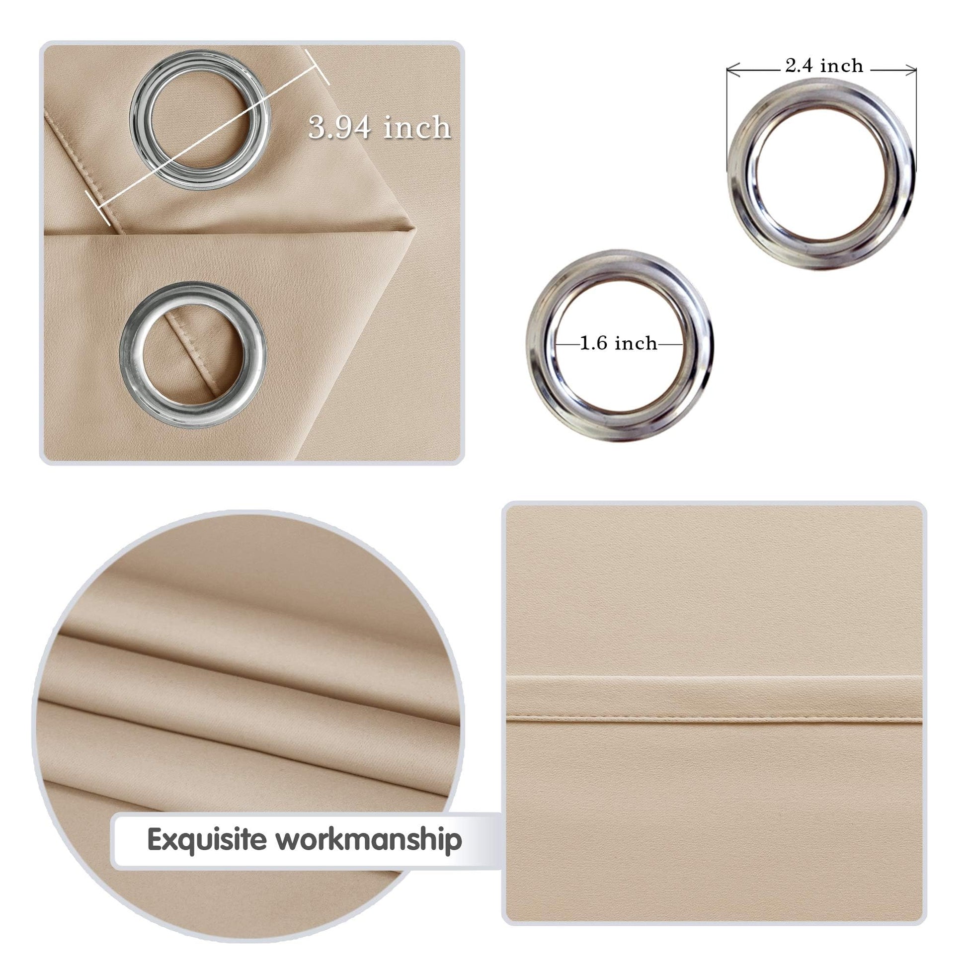 DWCN Blackout Curtain Panel with grommets, room divider curtain in black, designed to block light and add privacy.