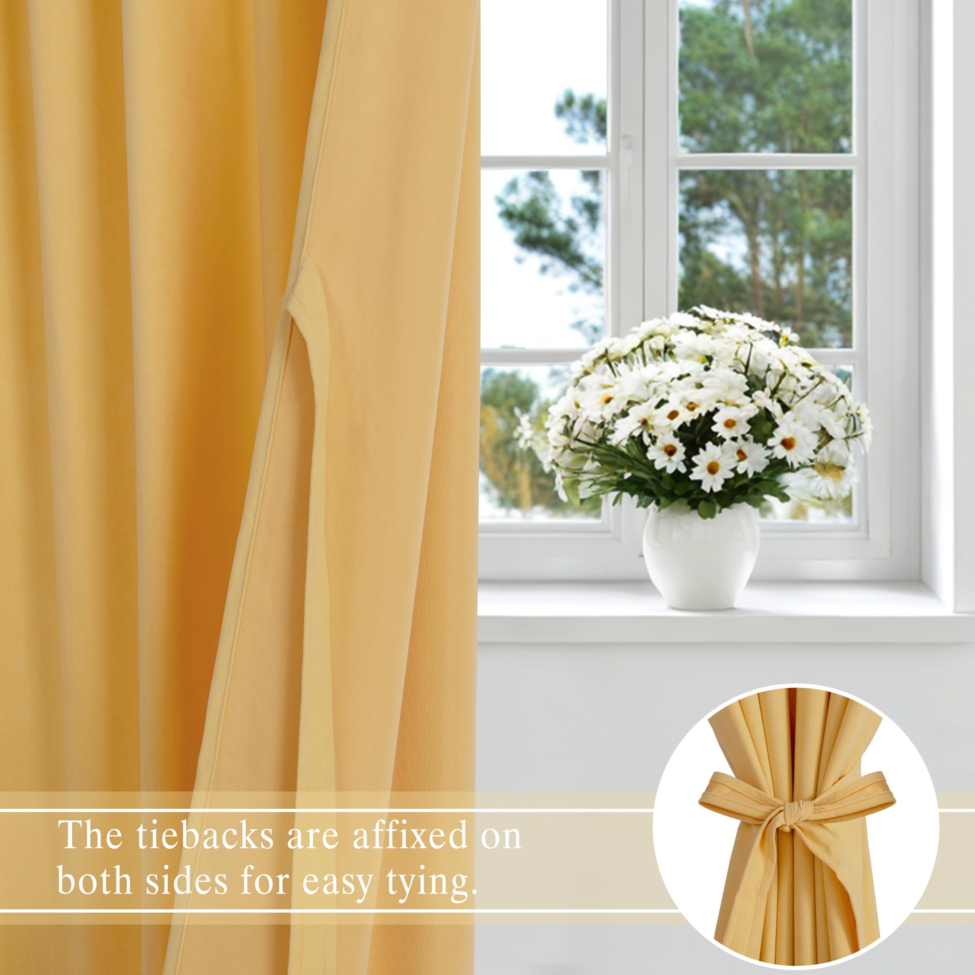 DWCN Velvet curtains with 2 panels, rod pocket and back tab design, featuring soft, luxurious fabric and elegant style.