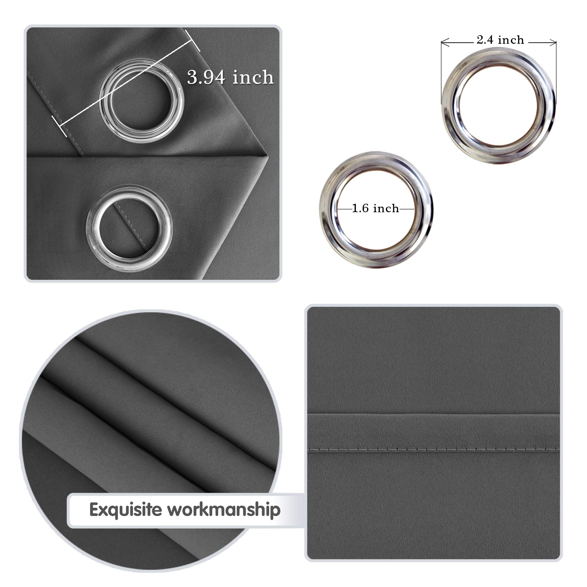 DWCN Official black blackout curtain panel with grommet top, designed for room dividers and blackout privacy.