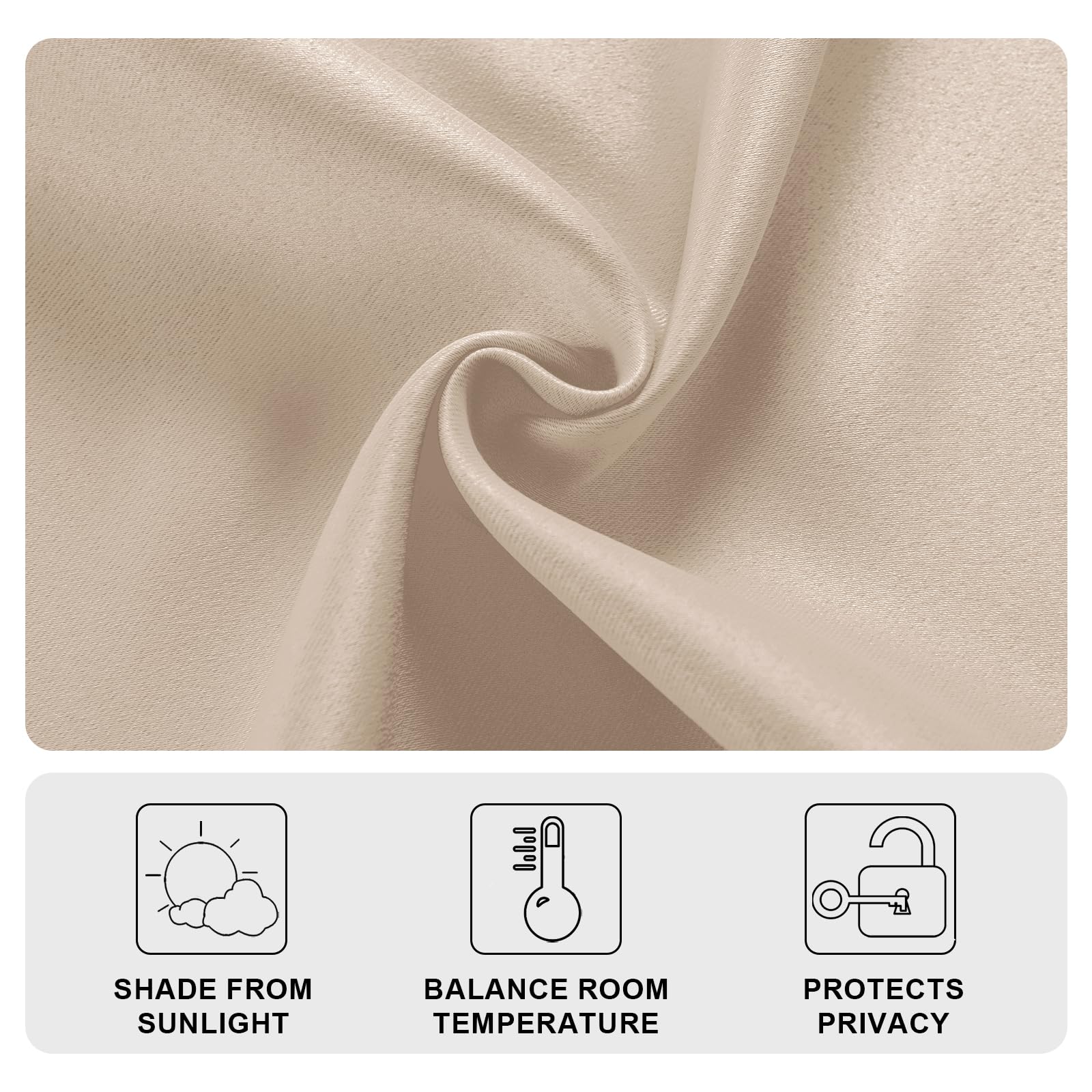DWCN Official French door curtain panel with elegant fabric, featuring a light, airy design suitable for French doors.
