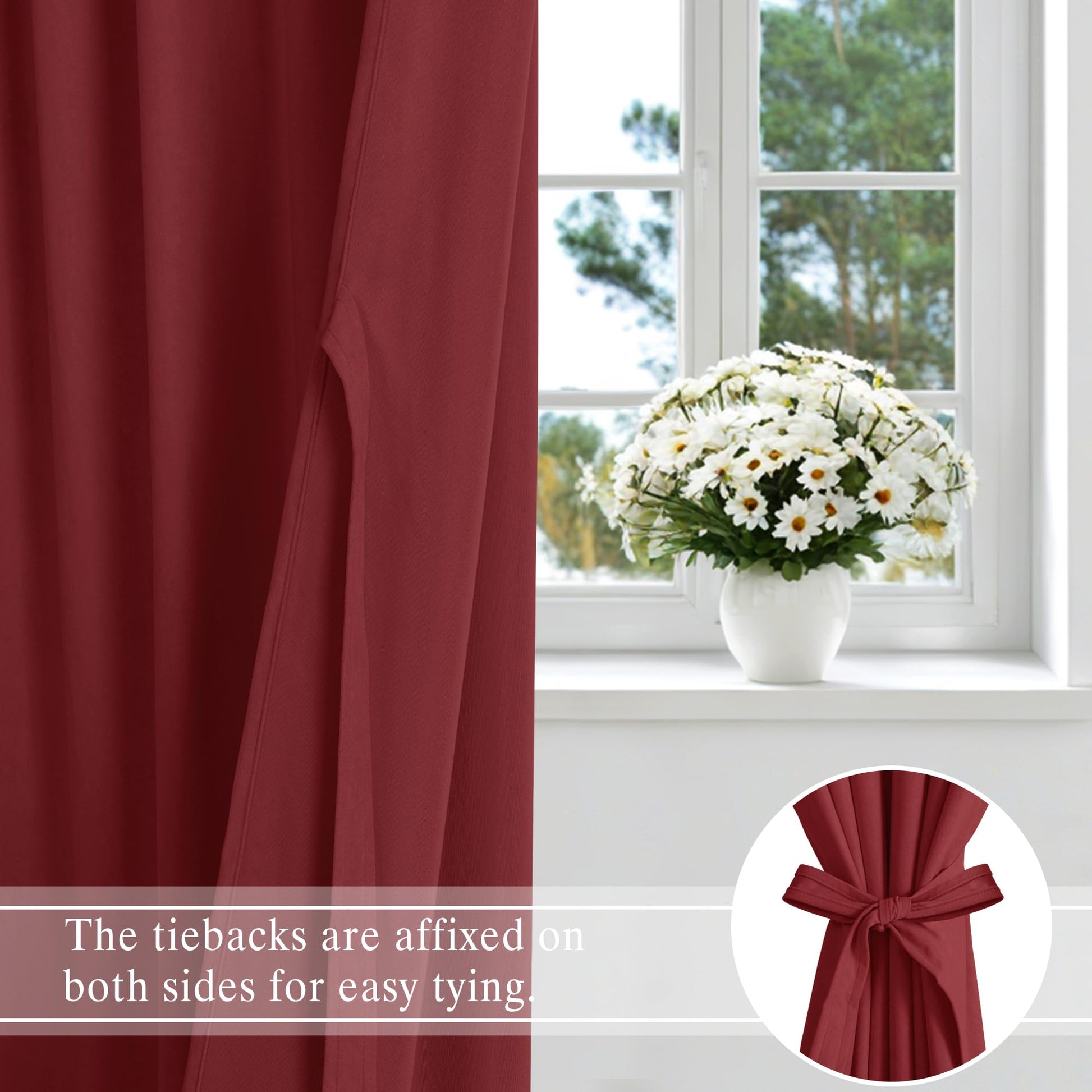 DWCN Velvet Curtains with 2 panels, rod pocket and back tab design, featuring soft, luxurious fabric for elegant window decor.