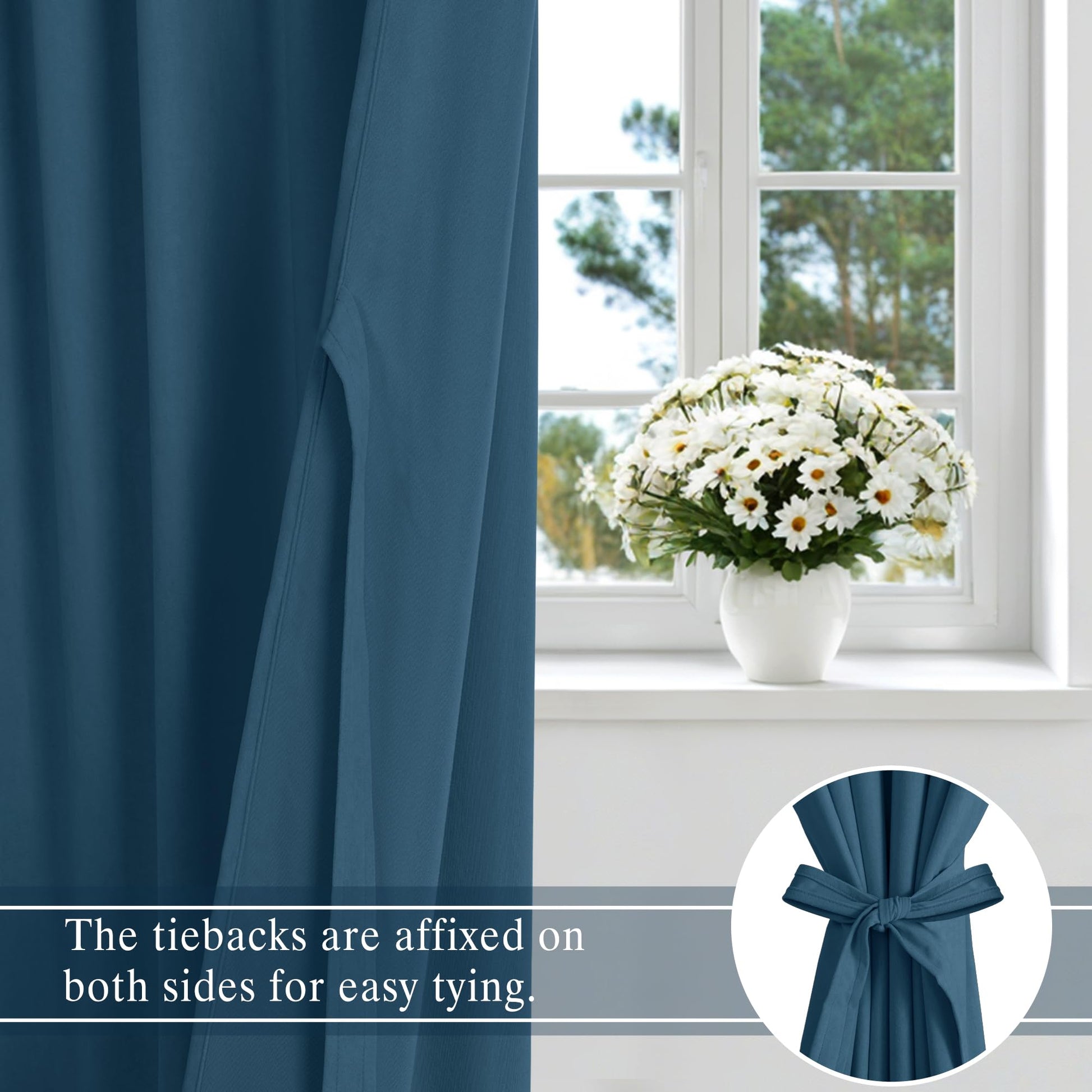 DWCN Velvet curtains, 2 panels with rod pocket and back tab design, soft plush fabric for elegant window coverage
