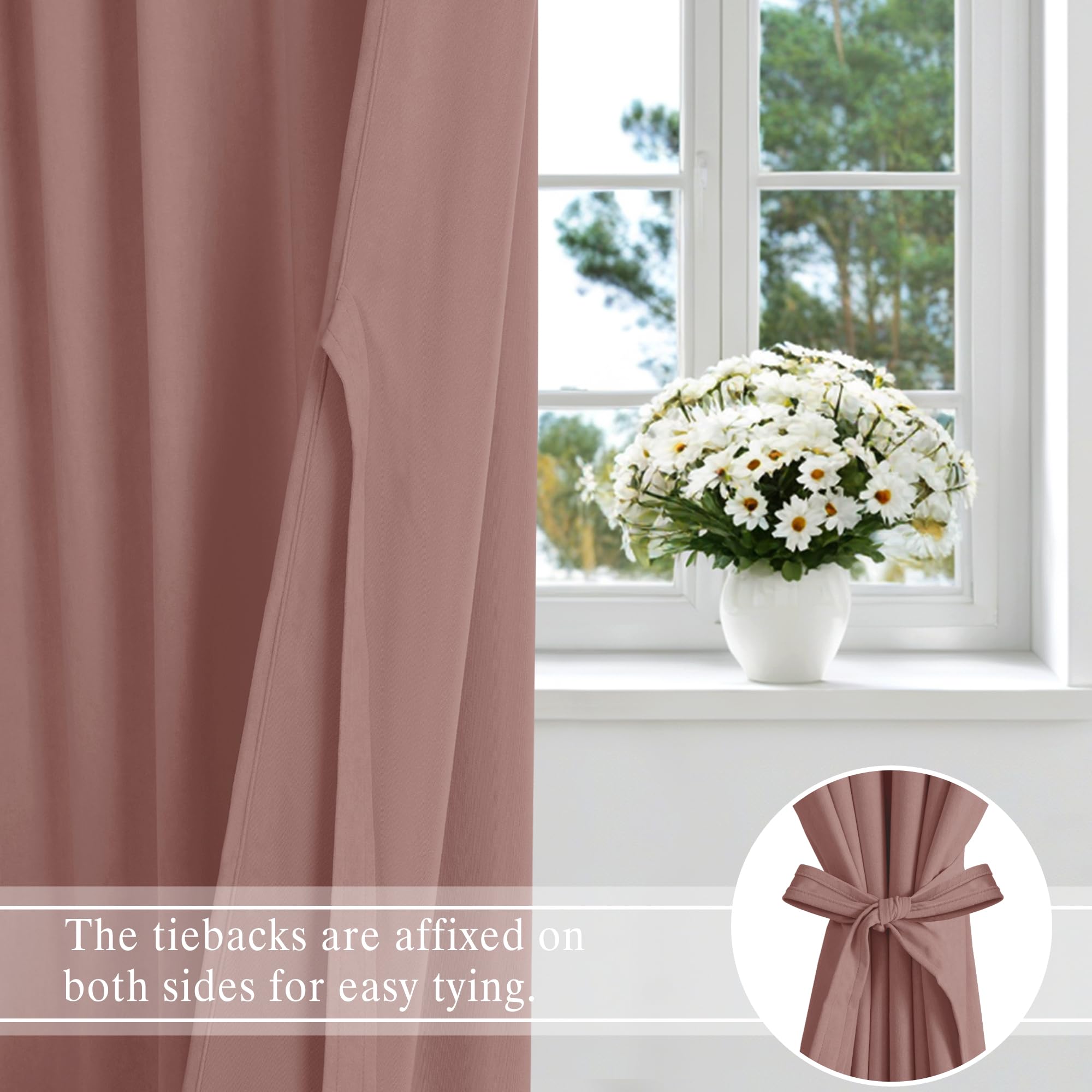DWCN Velvet Curtains, 2 Panels with rod pocket and back tab, featuring plush velvet fabric and elegant design.