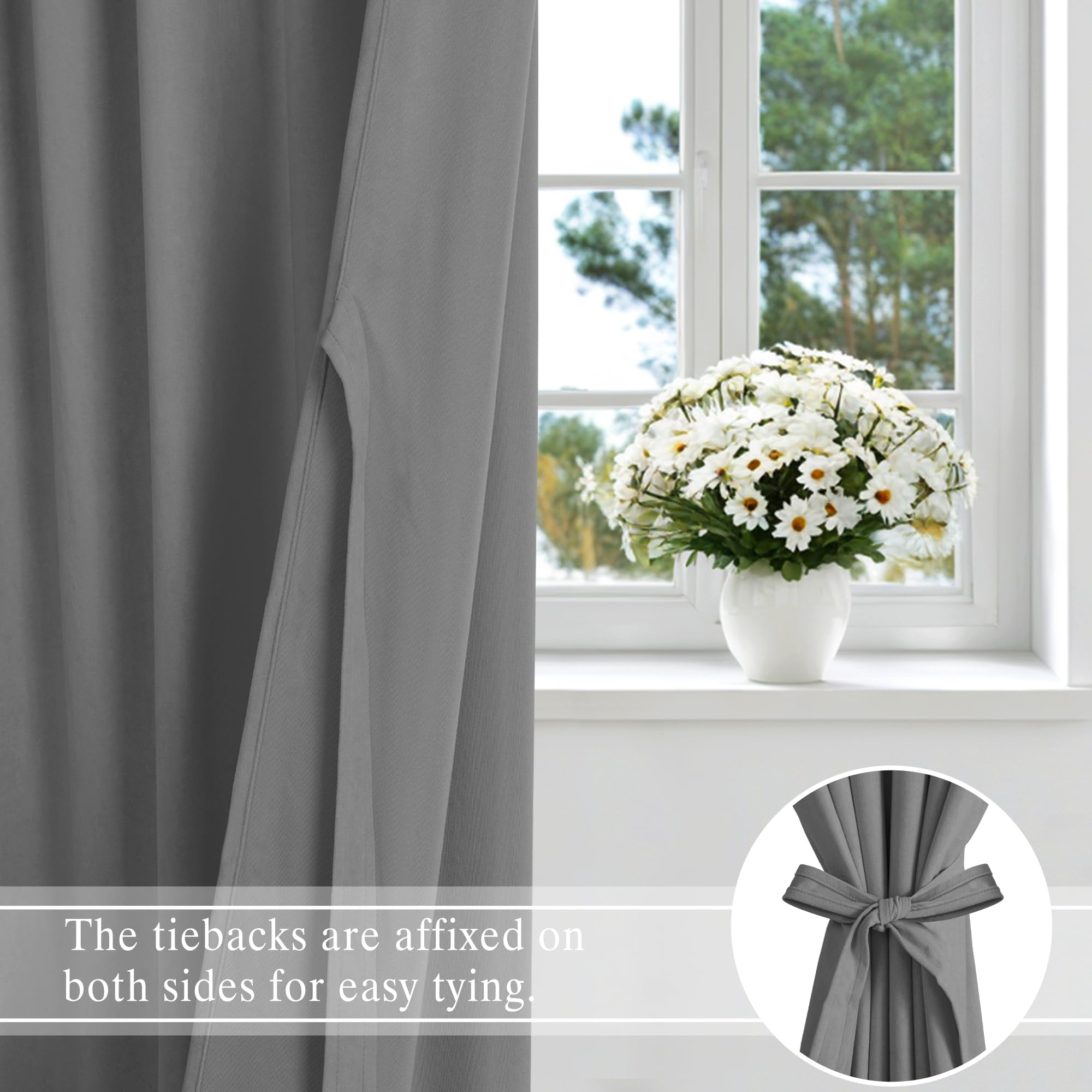 DWCN Velvet curtains with 2 panels featuring rod pocket and back tab design, showcasing luxurious fabric and elegant style.