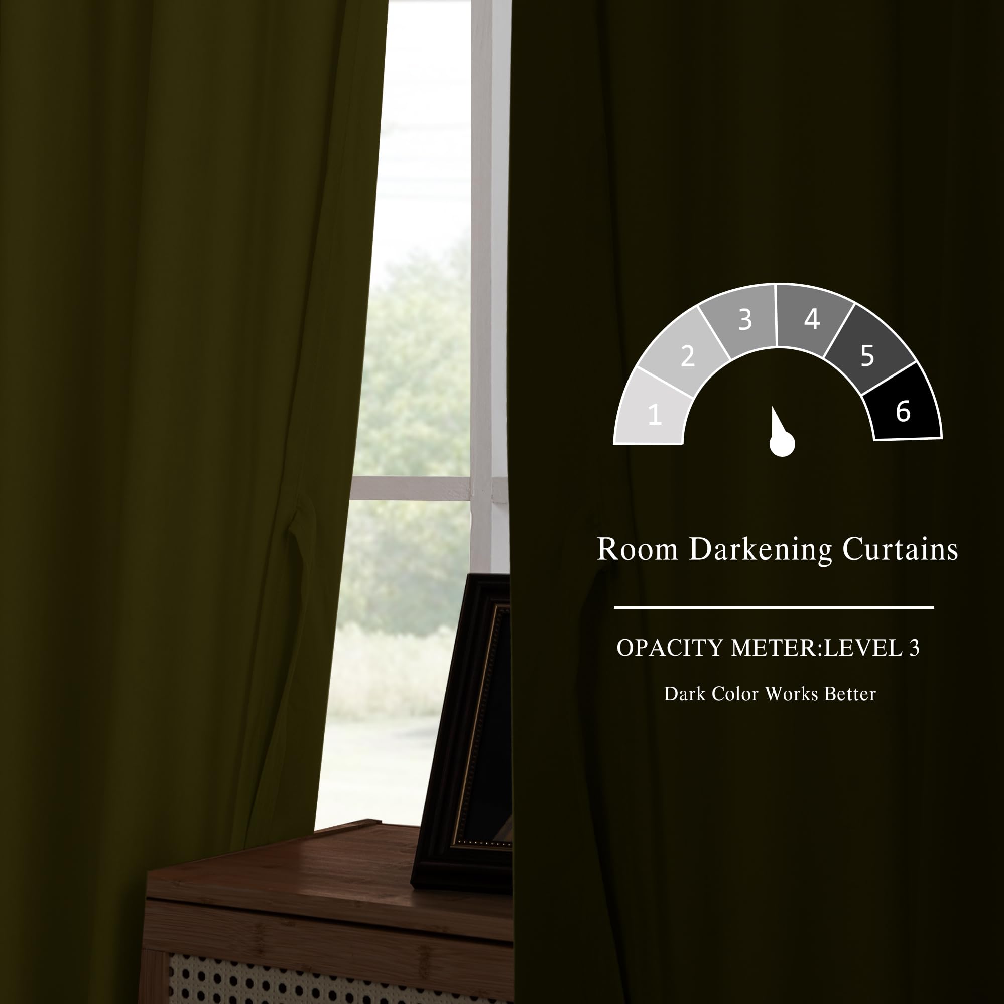 DWCN velvet curtains with 2 panels, rod pocket and back tab design, showcasing soft, luxurious fabric and elegant window coverage.