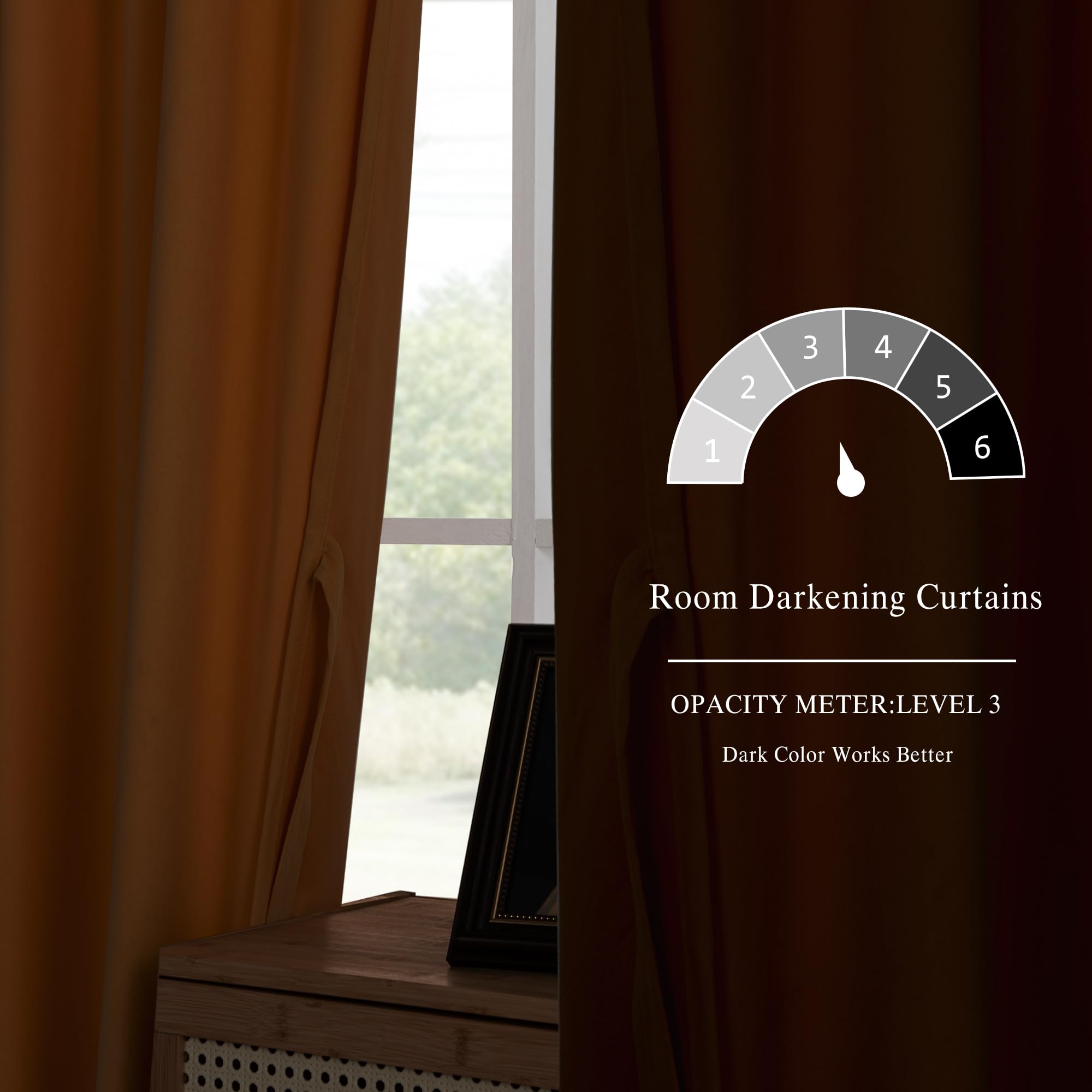 DWCN Velvet curtains with 2 panels, rod pocket and back tab, showcasing soft, luxurious fabric and elegant design.