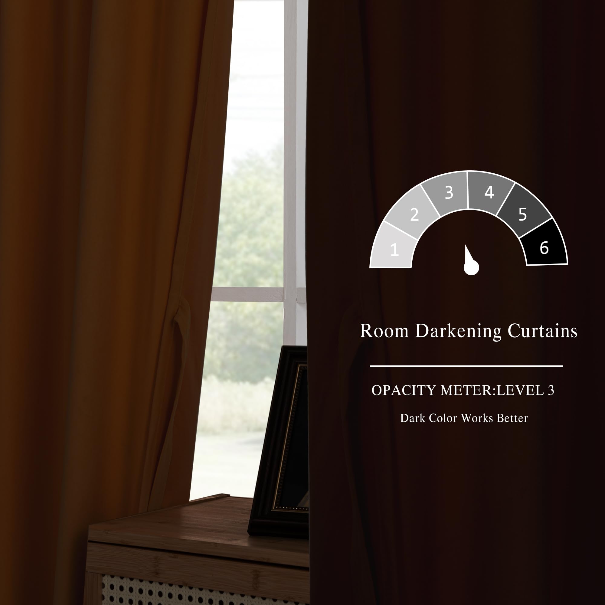 DWCN Velvet Curtains with 2 panels, rod pocket and back tab design, featuring soft, luxurious fabric and elegant drape.