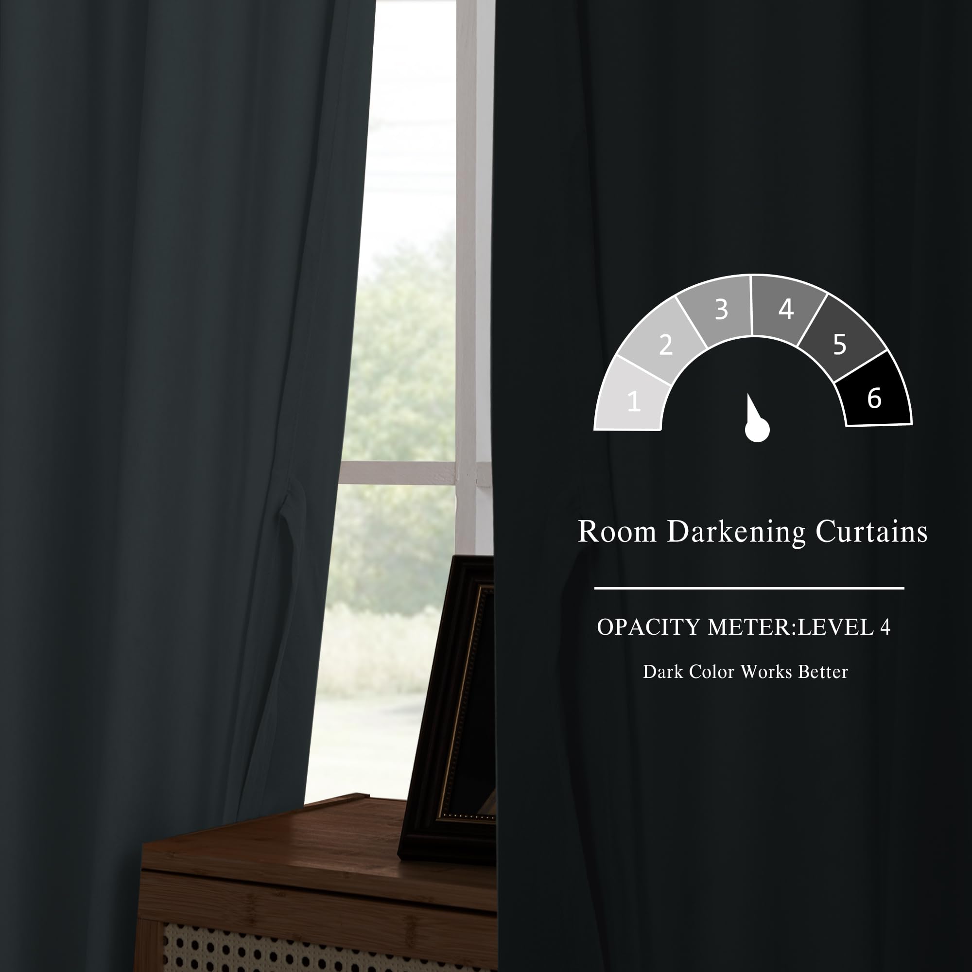 DWCN Velvet Curtains with 2 Panels, featuring rod pocket and back tab for elegant window coverage.