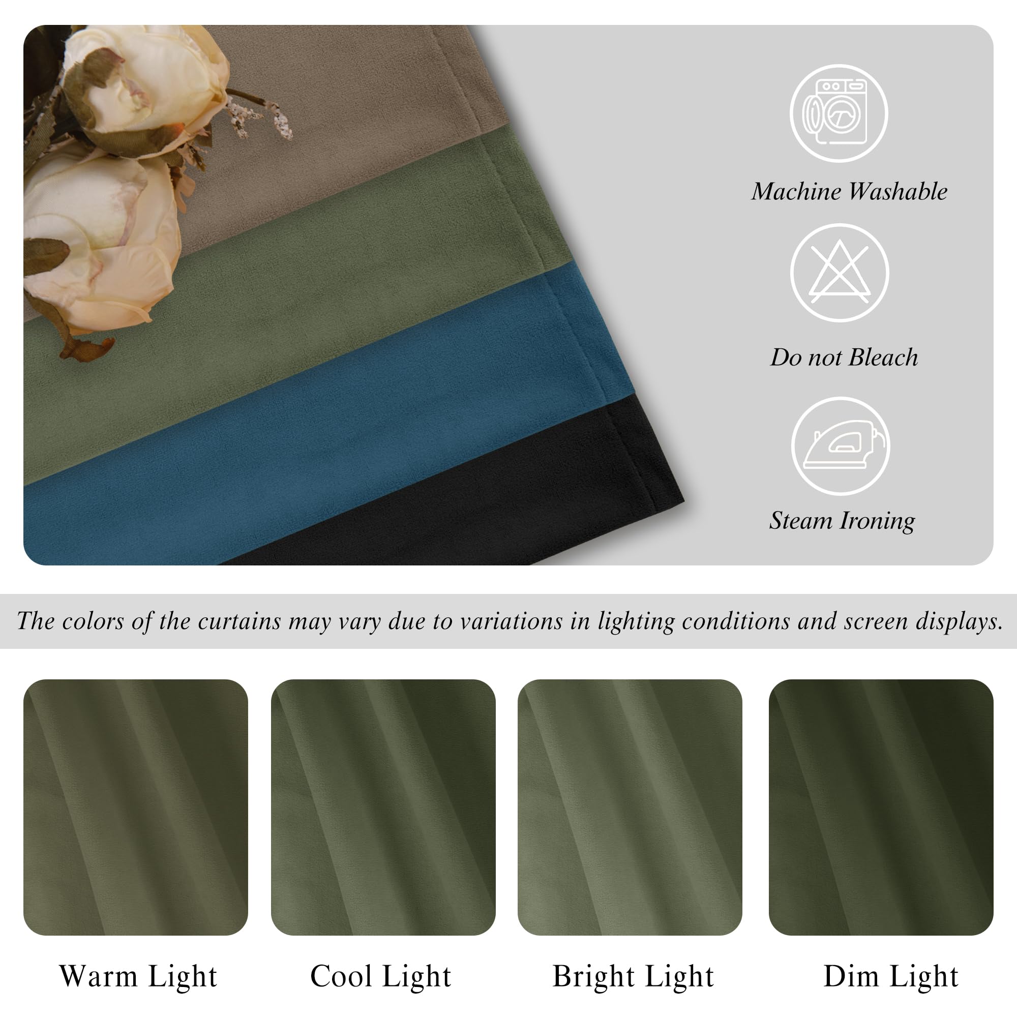 DWCN Velvet Curtains, 2 Panels with rod pocket and back tab design, showcasing luxurious deep purple fabric for window decor.