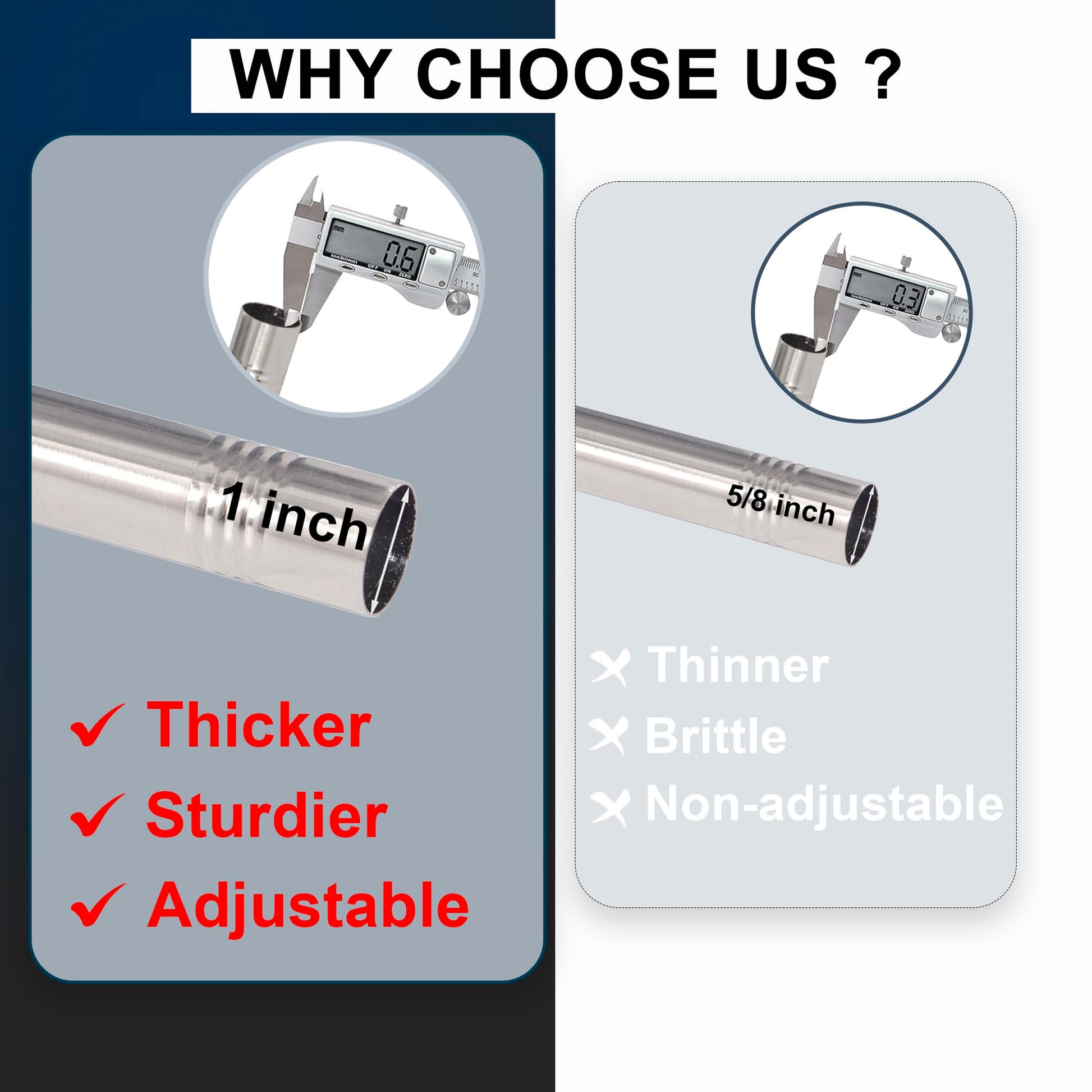 Heavy-duty adjustable DWCN Official curtain rods with mounting brackets and finials, perfect for hanging curtains in various window sizes.