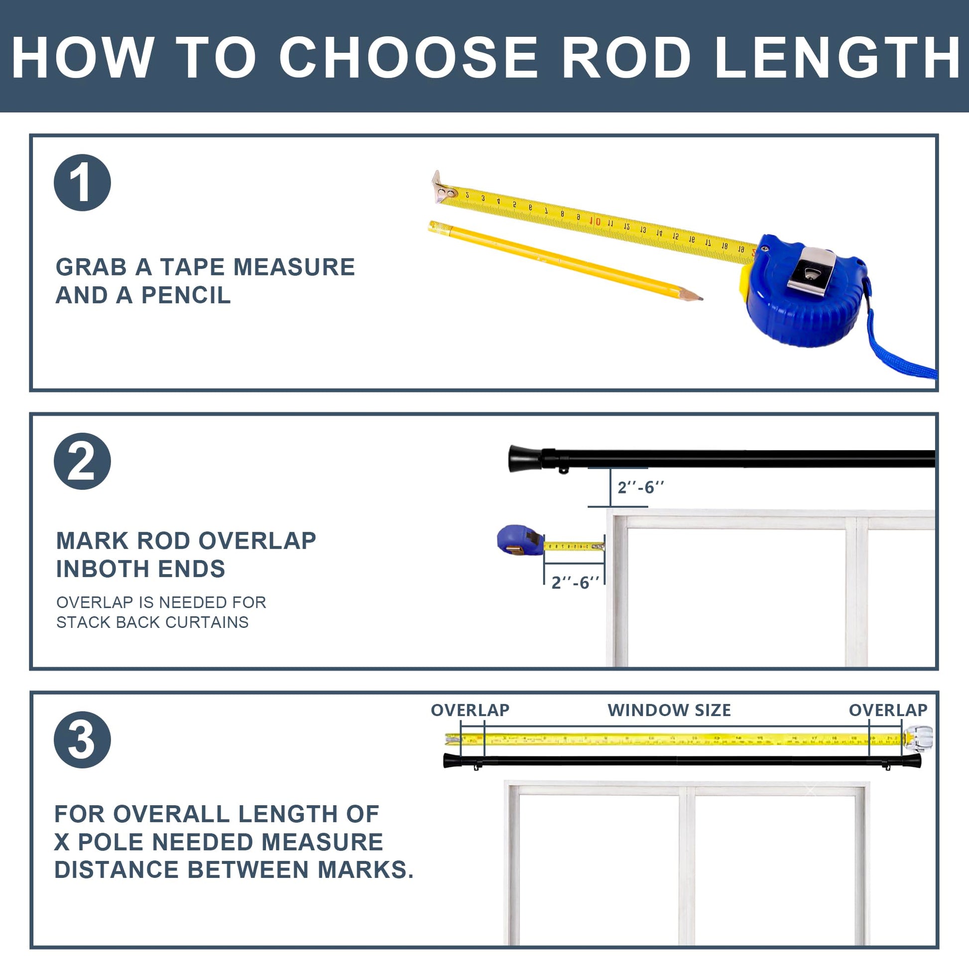Heavy-duty adjustable DWCN Official curtain rods mounted on a wall, showcasing their sturdy metal construction and extendable design.