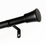 Heavy duty adjustable DWCN Official curtain rods with metal brackets installed on a window, ready for curtains.