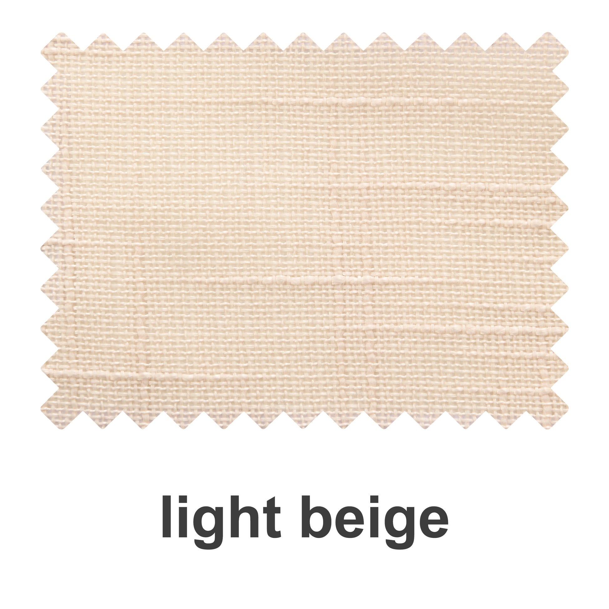 Light beige linen sheer fabric swatch booklet by DWCN Official showcasing soft, transparent linen material for upholstery or fashion projects.