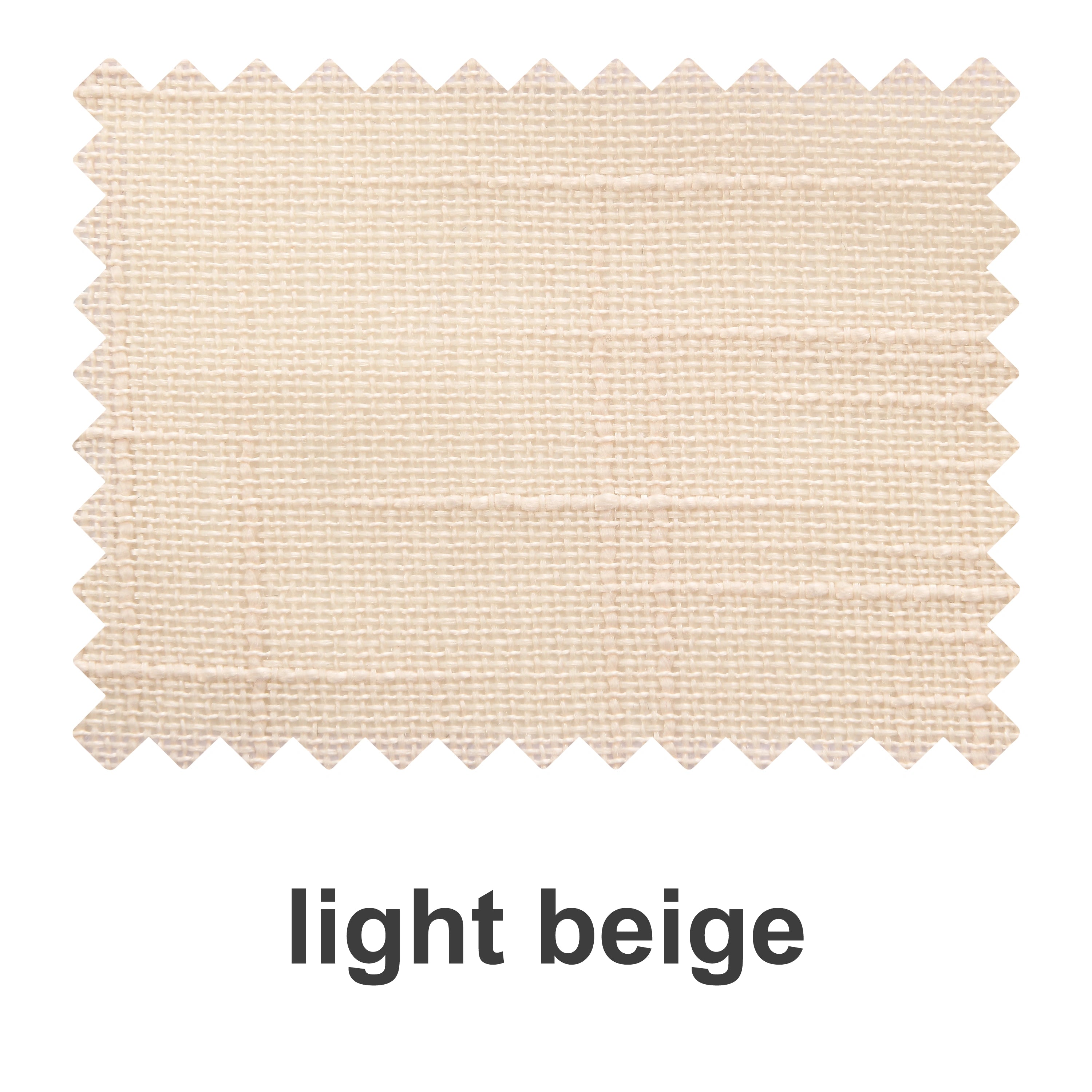 Light beige linen sheer fabric swatch booklet by DWCN Official showcasing soft, transparent linen material for upholstery or fashion projects.