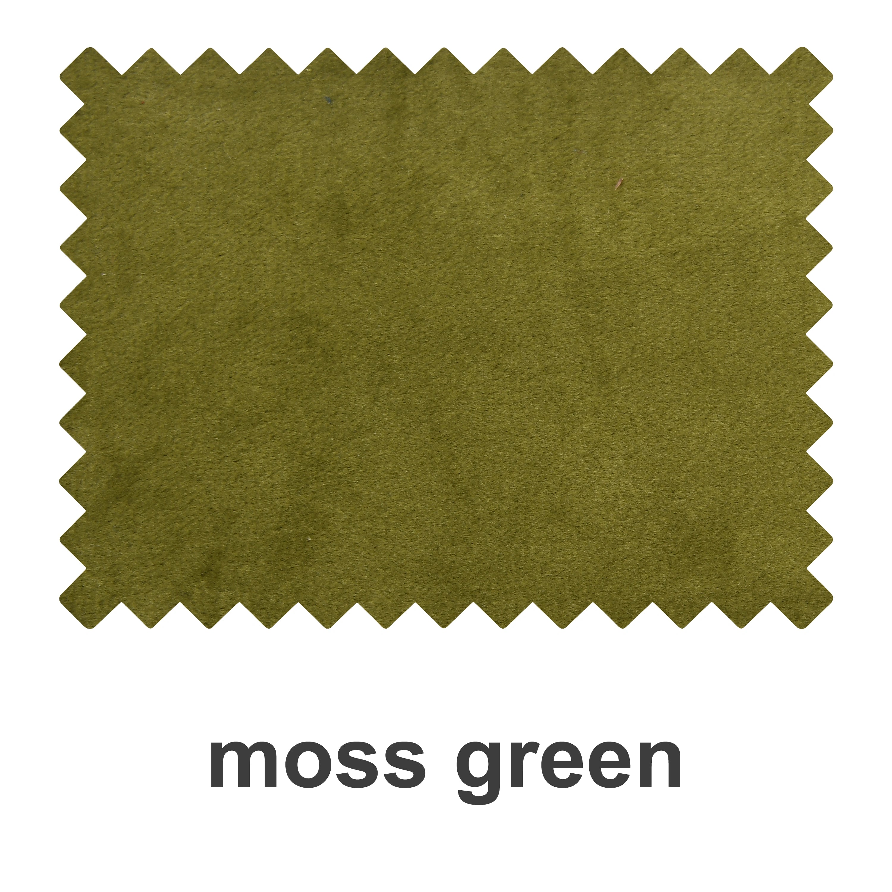 DWCN Official velvet blackout fabric swatch booklet showing moss green sample with soft texture and rich color.