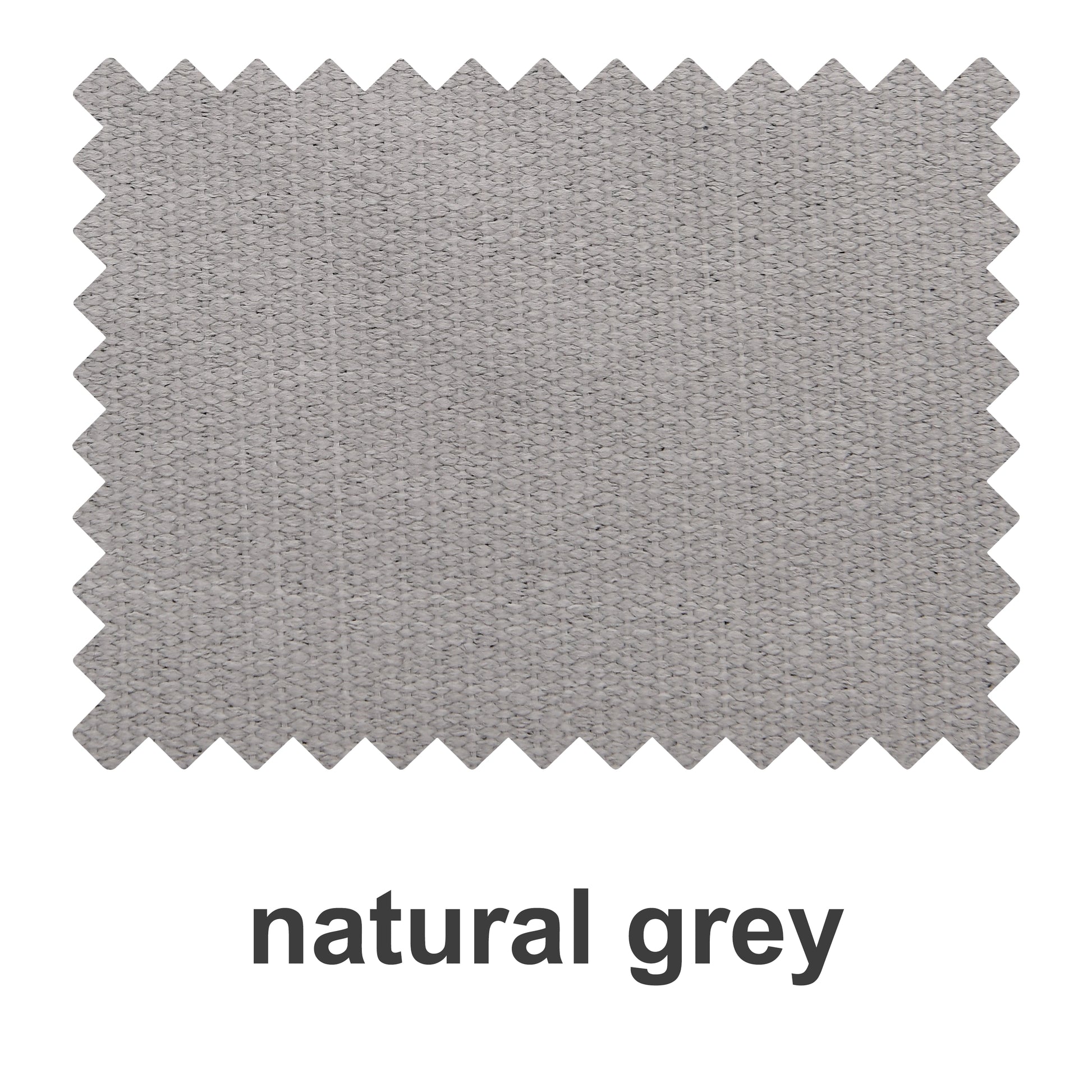 Natural grey linen and heavyweight cotton fabric swatch booklet by DWCN Official, showcasing woven textured fabric samples.