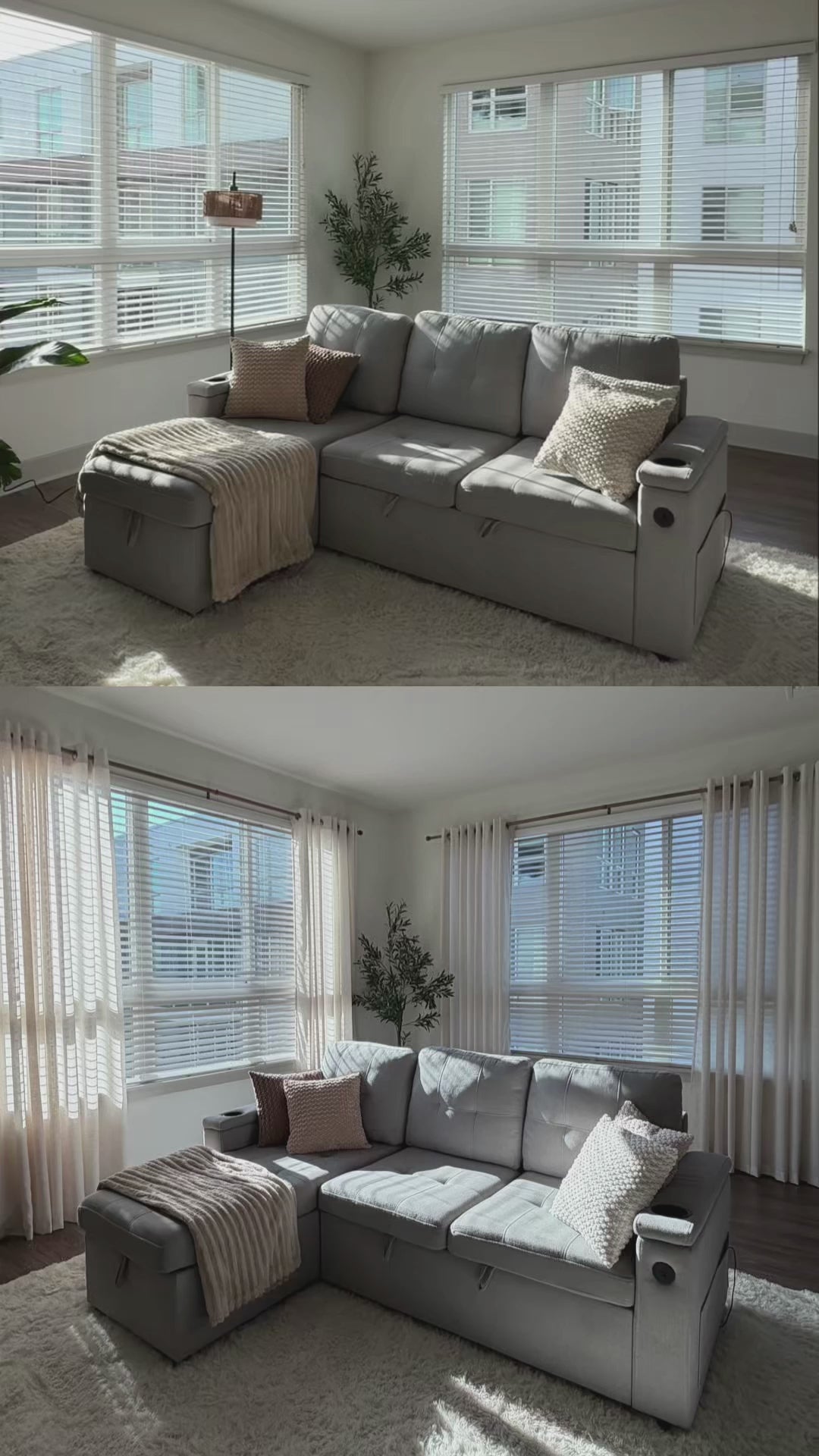 Load video: Leto Sandstone Slub Linen Sheer Curtain