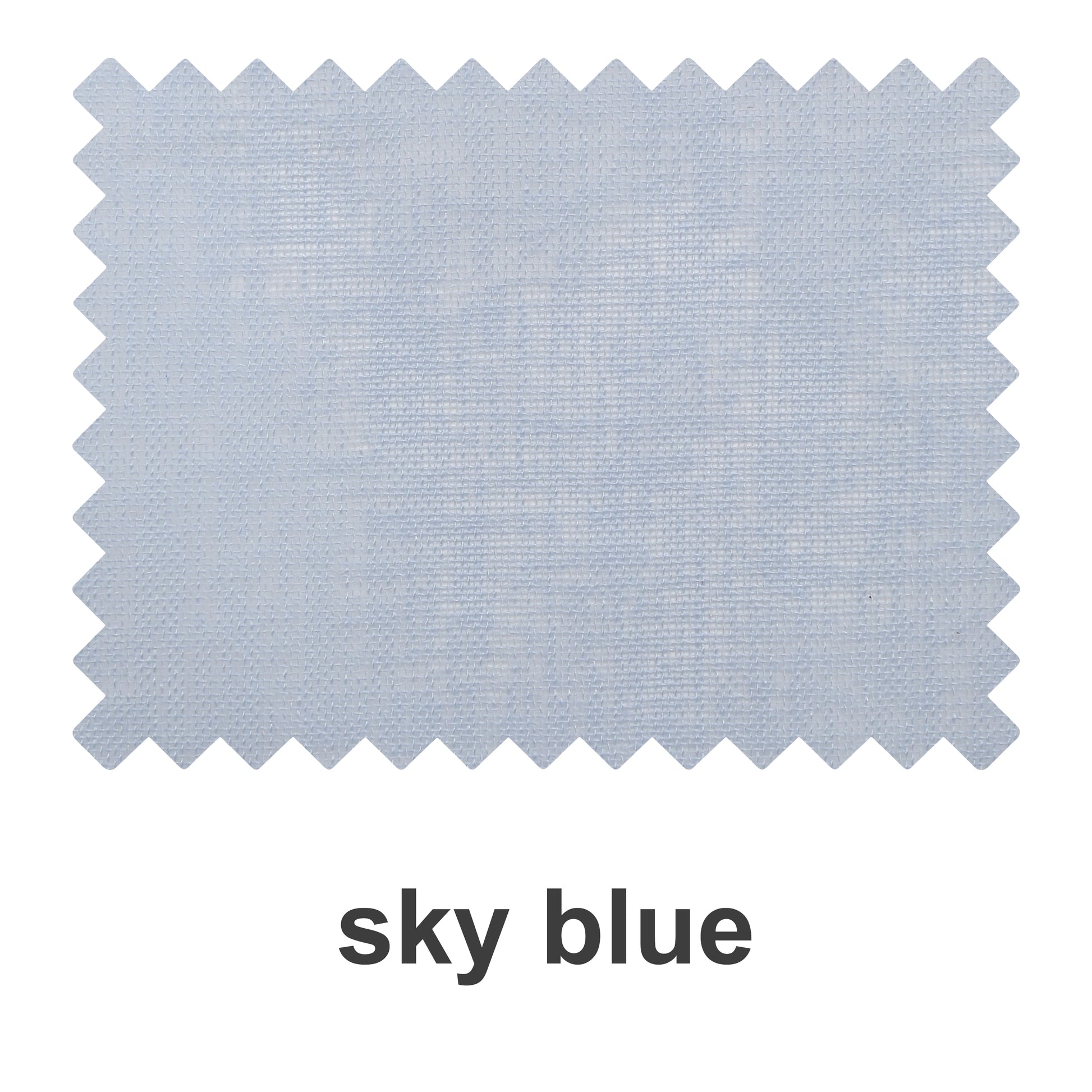 Sky blue linen texture solid sheer fabric swatch booklet from DWCN Official, showcasing fabric samples and textures.