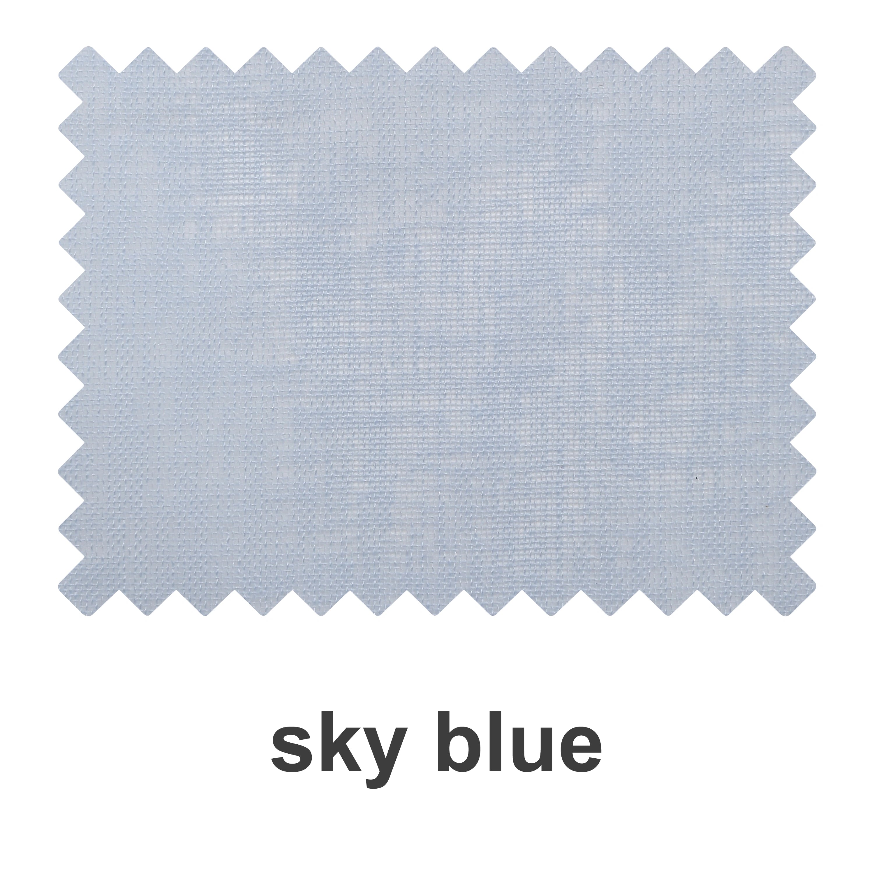 Sky blue linen texture solid sheer fabric swatch booklet from DWCN Official, showcasing fabric samples and textures.