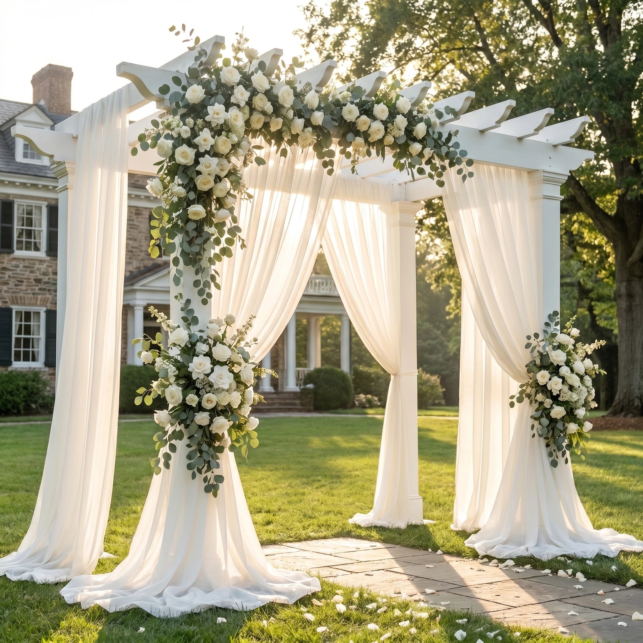 Wedding Premium Chiffon Sheer Drapes