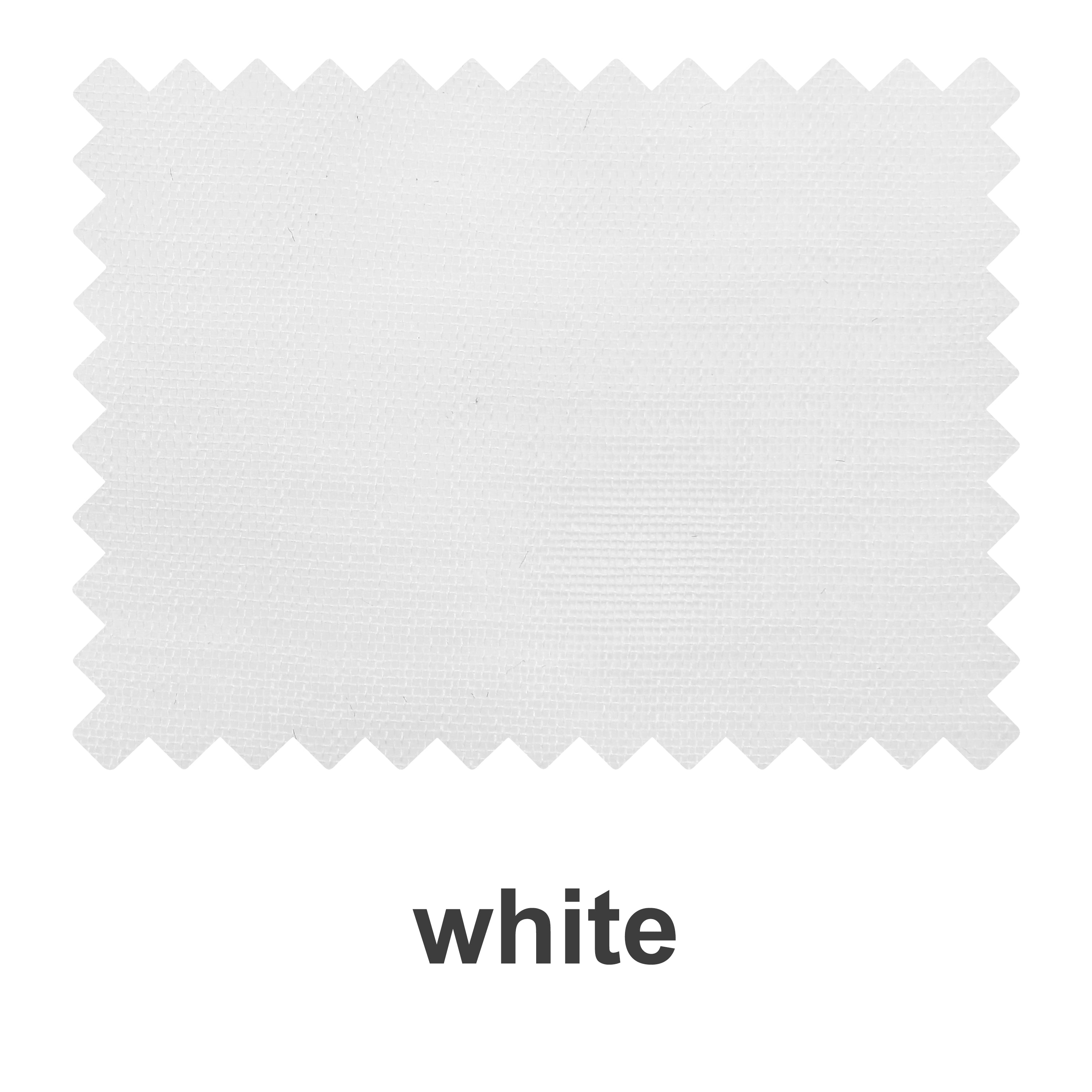 White linen texture solid sheer fabric swatch booklet by DWCN Official showing fabric samples and texture details.
